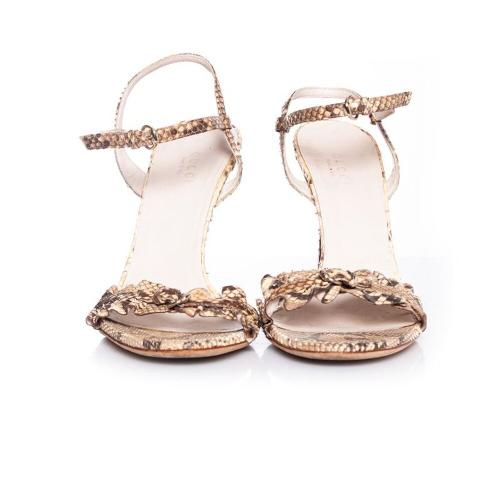 Gucci Neutral Colored Python Sandal. - image 2